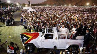 Casi la mitad de la población de Timor Oriental presenció la misa del Papa