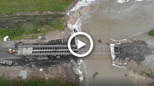 Así se construyó el puente en la ruta provincial Nº1