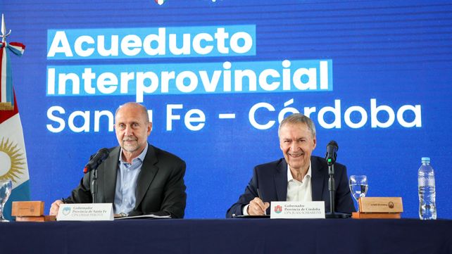 Las provincias de Santa Fe y Córdoba firman el contrato para iniciar el Acueducto Interprovincial