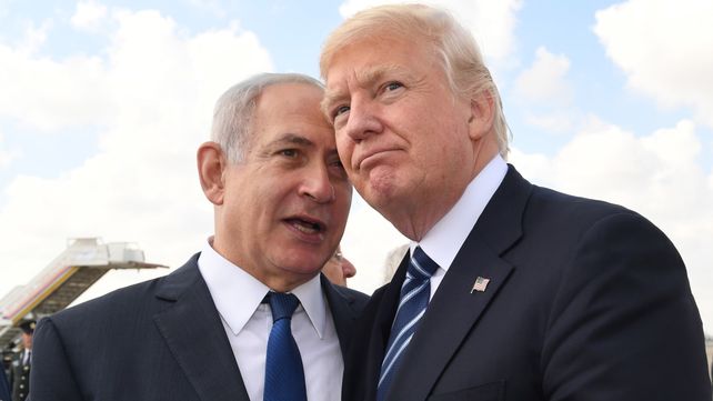 El presidente norteamericano junto al primer ministro israelí. Benjamin Netanyahu.