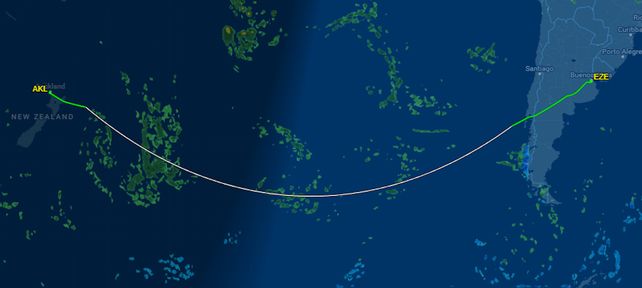 El vuelo hizo una escala t&eacute;cnica en Auckland.