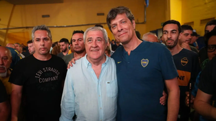 Ameal y Pergolini, anoche en Boca.&nbsp;