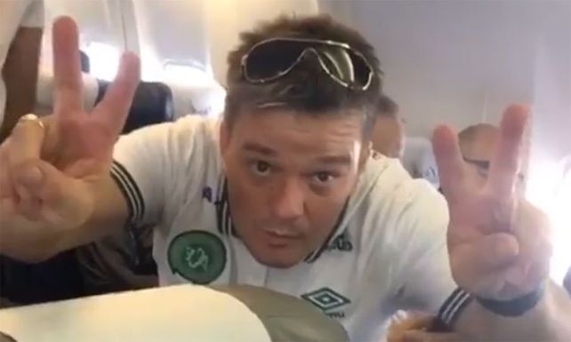 El video que publicó uno de los jugadores de Capecoense antes de que despegue el avión