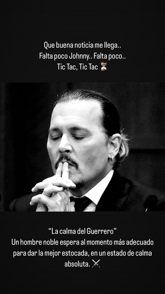 La historia de Instagram en la que Mauro Icardi se comparó con Johnny Depp y generó polémica