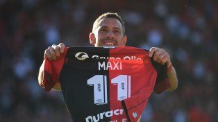 Maxi festeja su golazo ante los santiagueños en el partido del último miércoles.&nbsp;