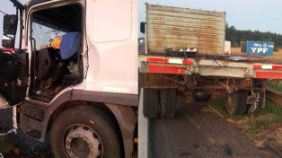 Un camionero quedó atrapado tras un choque y fue hospitalizado en Concordia
