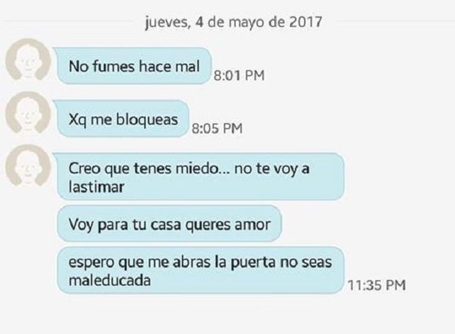 La acosa un desconocido que le dice cada uno de sus movimientos y la justicia no le quiso tomar la denuncia