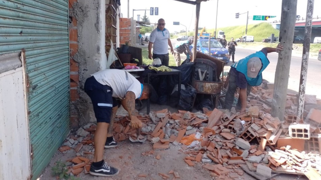Agentes del municipio trabajando en las intervenciones