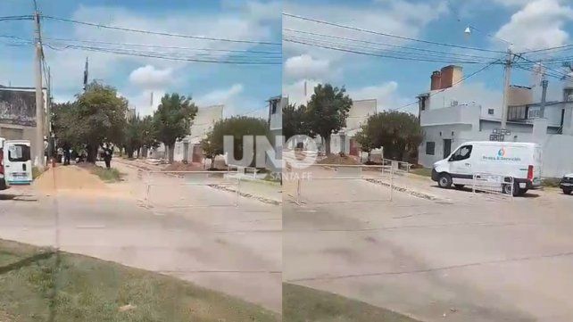 Susto en barrio Candioti Norte: una máquina rompió un caño de gas durante obras de cloacas