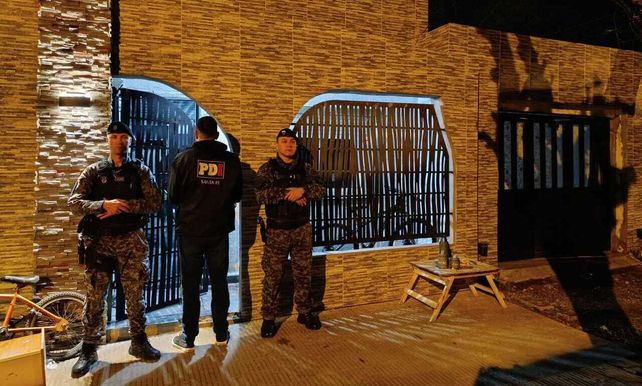 Los allanamientos de la PDI se llevaron a cabo en Alcorta.