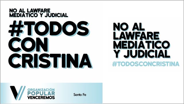 Circulan convocatorias para marchar a favor de Cristina Fernández en la ciudad de Santa Fe