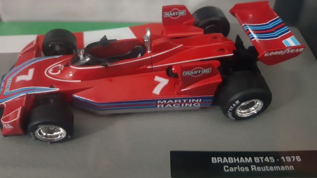 Massari aseguró que tiene todos los modelos que usó el Lole. En este caso, el Brabham con el motor Alfa Romeo, que no anduvo bien en todo 1976.