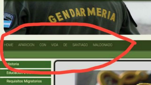 Hackearon la página web de Gendarmería con una leyenda sobre Santiago Maldonado
