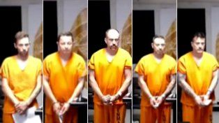 Los cinco argentinos detenidos en el shopping de Miami: Juan Manuel Zuloaga-Arenas, Juan Pablo Rua, Diego Xiccato, Sebastián Luis Moya y Mauricio Ariel Aparo-Orlando