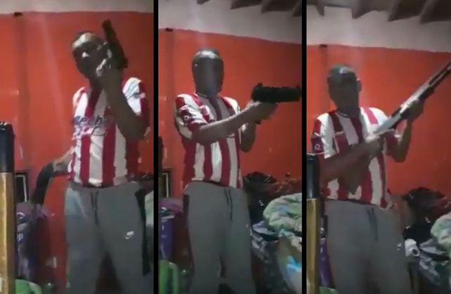 Apresan en Buenos Aires al falso hincha de Unión que se exhibió en un video con armas de guerra