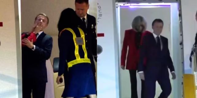 Un incomodo video de Emmanuel Macron: ¿su esposa le pegó un cachetazo en público?