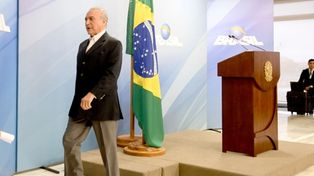 De salida. El presidente interino brasileño puede verse forzado a renunciar en cualquier momento.
