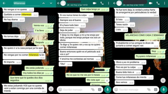 Las milanesas de la vieja no se negocian