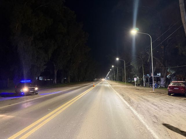 Roldán tiene nueva iluminación sobre ruta 9
