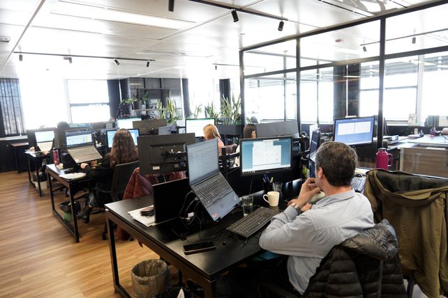 Oficinas del holding en el edificio de la Bolsa de Comercio de Rosario.