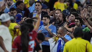 Luego del conflicto entre los futbolistas e hinchas, se viralizaron videos de los uruguayos y colombianos en redes sociales.