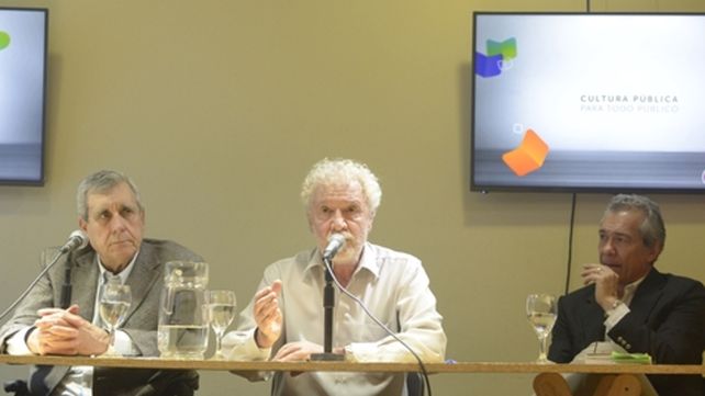 Juntos. Richter y Gabetta durante la presentación del libro en la Feria.