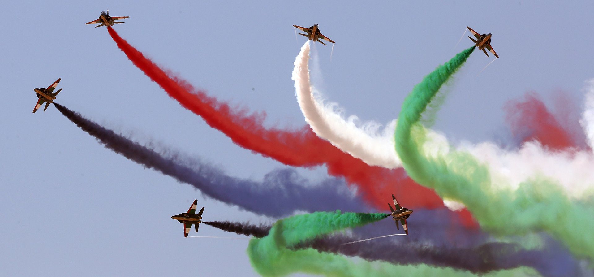 Aviones de combate de los Emiratos Árabes Unidos actúan durante la segunda edición del Salón Aeronáutico Internacional de Egipto en el aeropuerto de Alamein, el miércoles 9 de septiembre de 2026. (Foto AP/Khaled Elfiqi) Aviones de combate de los Emiratos Árabes Unidos actúan durante la segunda edición del Salón Aeronáutico Internacional de Egipto en el aeropuerto de Alamein, el miércoles 9 de septiembre de 2026. (Foto AP/Khaled Elfiqi)