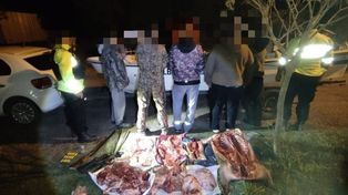 Operativo en la Ruta 1: cayó una banda de cazadores furtivos con armas de fuego, animales faenados y alcoholemia positiva