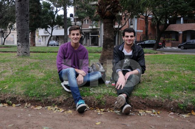 Emiliano Gandino y Luciano Cagnoni disfrutaron la tarde.