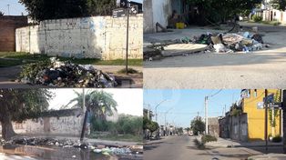 La entrada a Barrio San Lorenzo, con basurales cada 100 metros