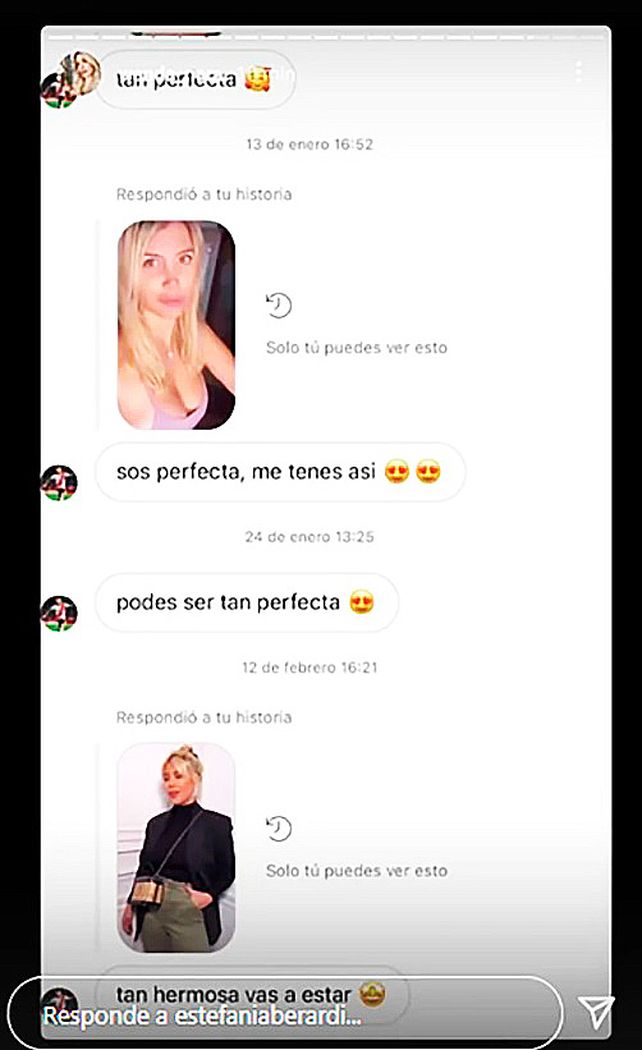 Wanda Nara: se filtraron mensajes de un jugador de River