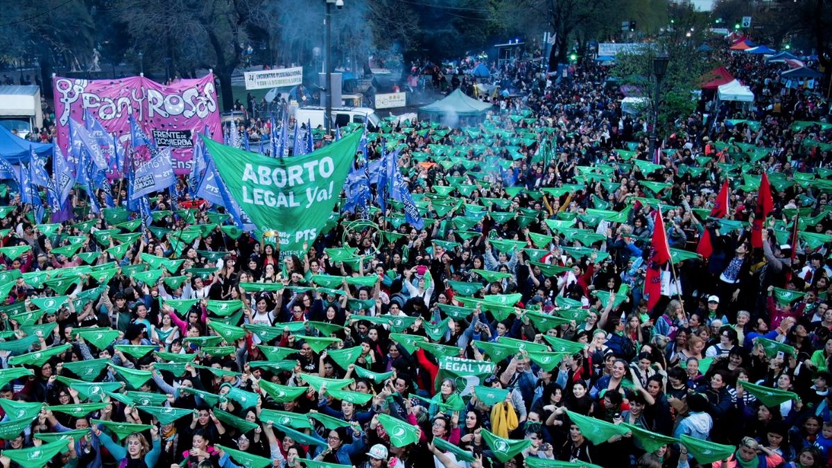 Multitudinaria marcha en el Encuentro Nacional de Mujeres de La Plata