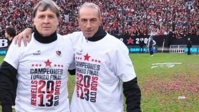 Gerardo Martino el día en que Newells se consagró campeón.