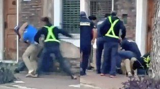 Pelea callejera entre un conductor e inspectores de Tránsito en La Paz.