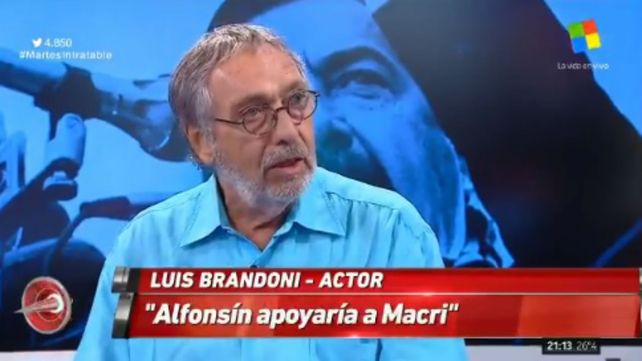 Brandoni aseguró que Alfonsín apoyaría el gobierno de Macri