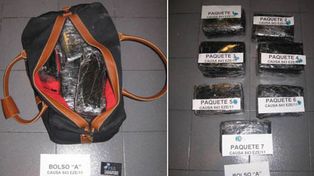 Detuvieron en Ezeiza a dos hombres cuando cargaban coca&iacute;na en un avi&oacute;n