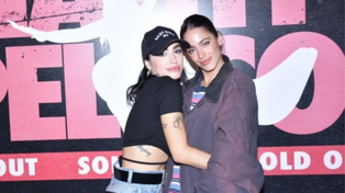 Lali Espósito y Tini Stoessel se encontraron en el show de Nathy Peluso (cortesía CZ Comunicación)