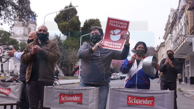 Protesta de gastronómicos y hoteleros en Paraná&nbsp;