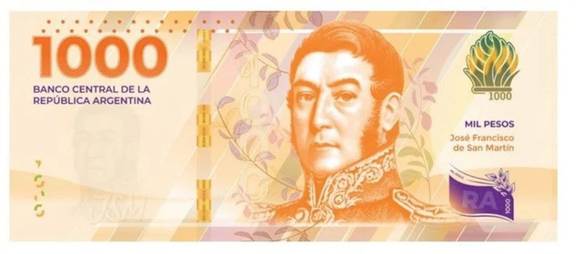En el anverso se encuentra el retrato de José de San Martín