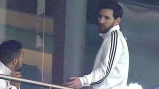 Messi se fue del palco luego del sexto gol de España