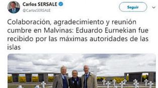 Fallido tuit del embajador argentino en Londres