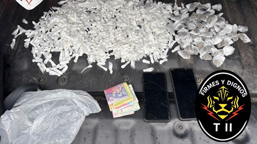 Tres detenidos en barrio Alvear con más de 1.000 envoltorios de cocaína