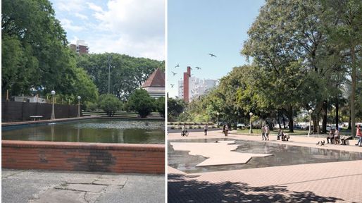 Debate por las reformas en la Plaza Colón: entre la puesta en valor y las críticas por la remoción de la histórica fuente