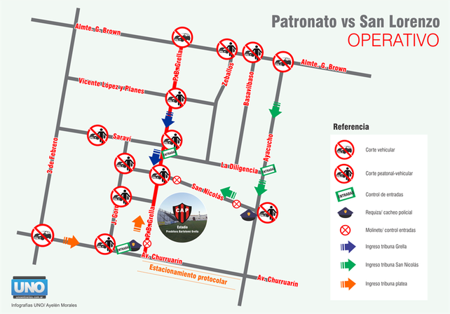 Este es el plano que los vecinos de Patronato tienen que guardar