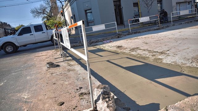 Trabajos de bacheo en la ciudad de Santa Fe