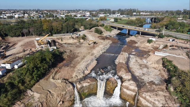Los trabajos permiten frenar la erosión de la cascada del Saladillo.
