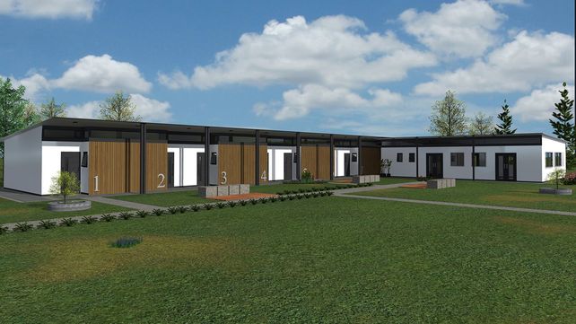El gobierno provincial invertirá más de 351 millones de pesos en la construcción de tres residencias estudiantiles.Imagen digitalizada del proyecto