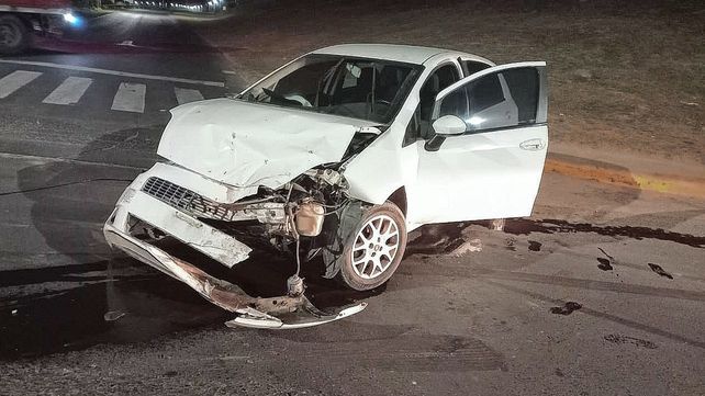Choque en Almafuerte y Circunvalación con una persona herida