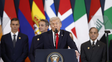 Trump encabezó la firma del acuerdo con Egipto, Qatar y Turquía para poner fin a la guerra en Gaza: Tenemos paz