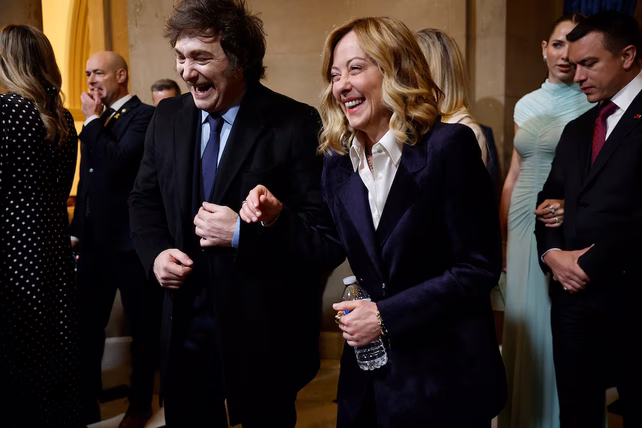 Las fotos de Javier Milei en la asunción de Donald Trump como presidente de Estados Unidos